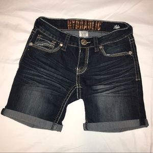 Hydraulic Lola Curvey Roll Cuff Denim Jean Shorts - Size 3/4 Ladies